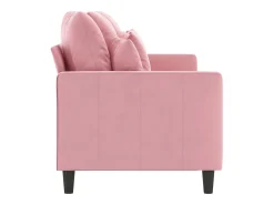 Sofá de 3 plazas terciopelo rosa 180 cm