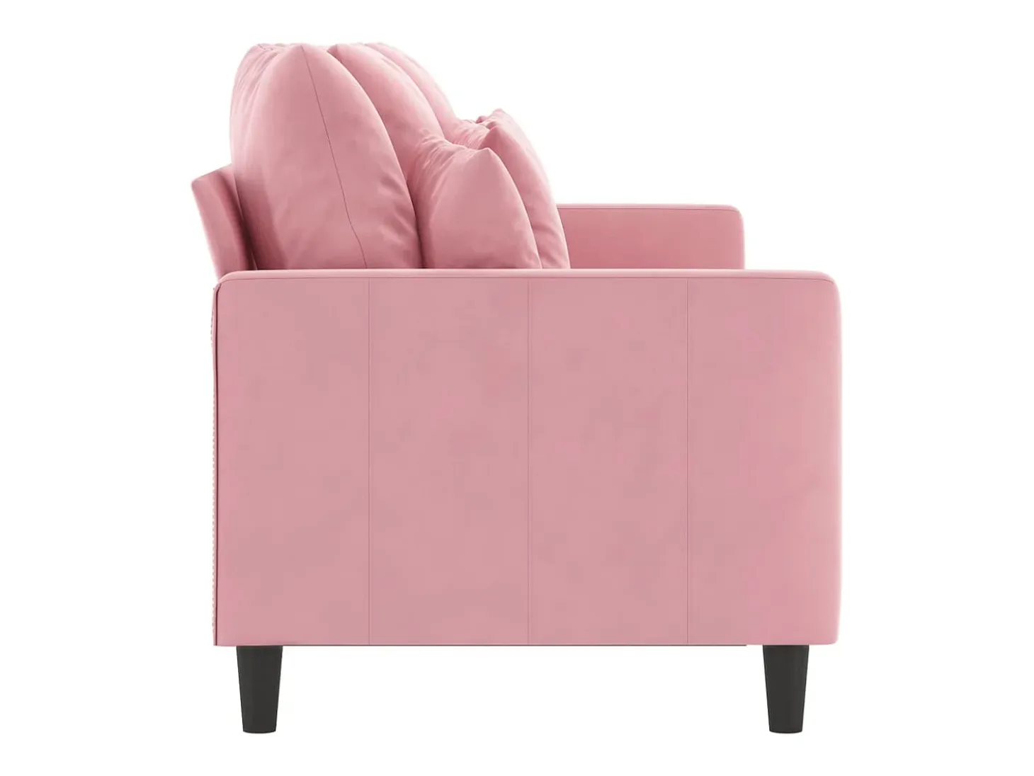 Sofá de 3 plazas terciopelo rosa 180 cm