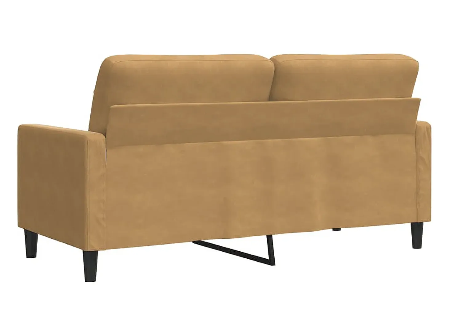 Sofá de 2 plazas terciopelo marrón 140 cm