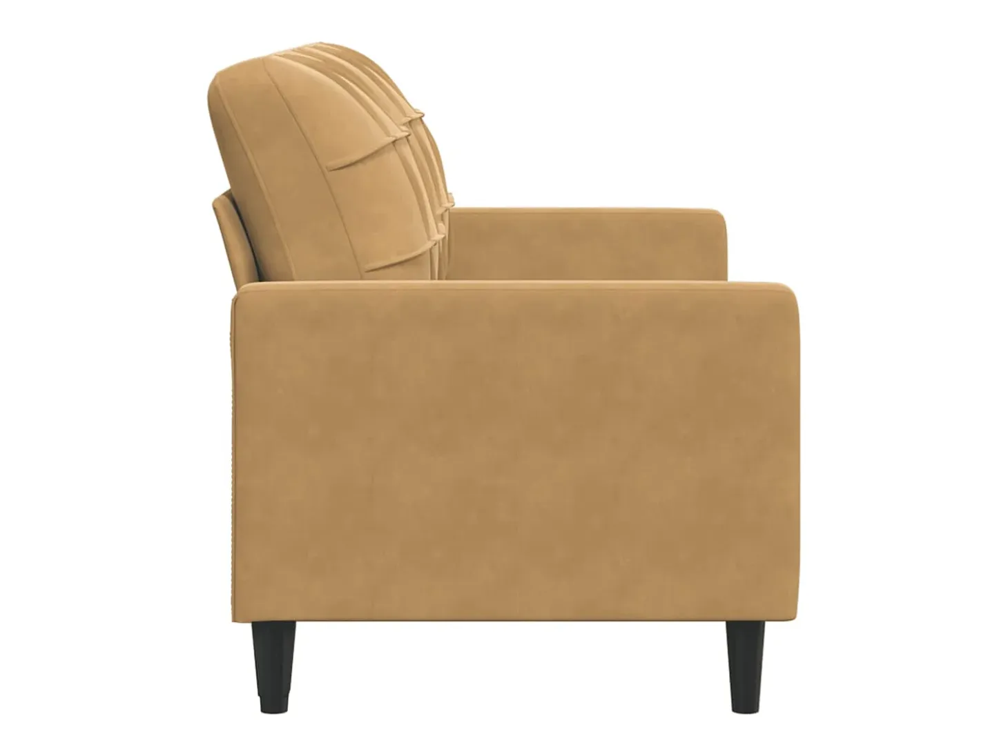 Sofá de 2 plazas terciopelo marrón 140 cm