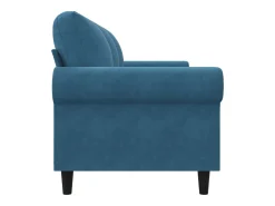 Sofá de 3 plazas terciopelo azul 180 cm