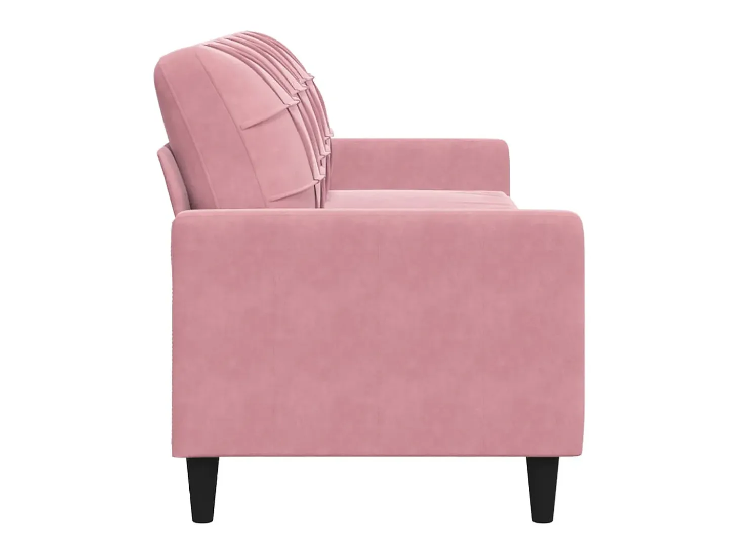 Sofá de 3 plazas terciopelo rosa 210 cm