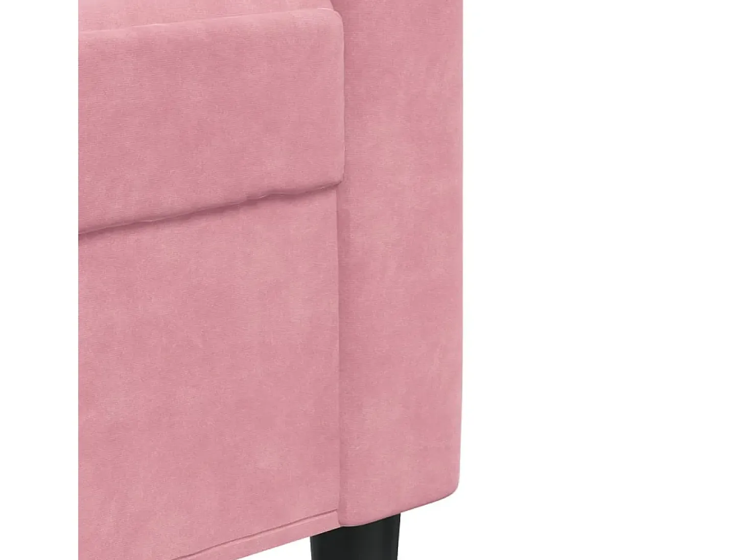 Sofá de 3 plazas terciopelo rosa 210 cm