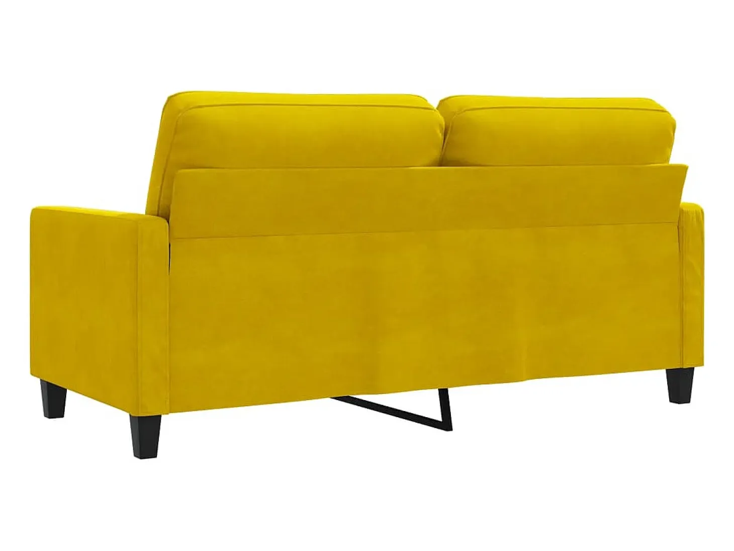 Sofá de 2 plazas terciopelo amarillo 140 cm