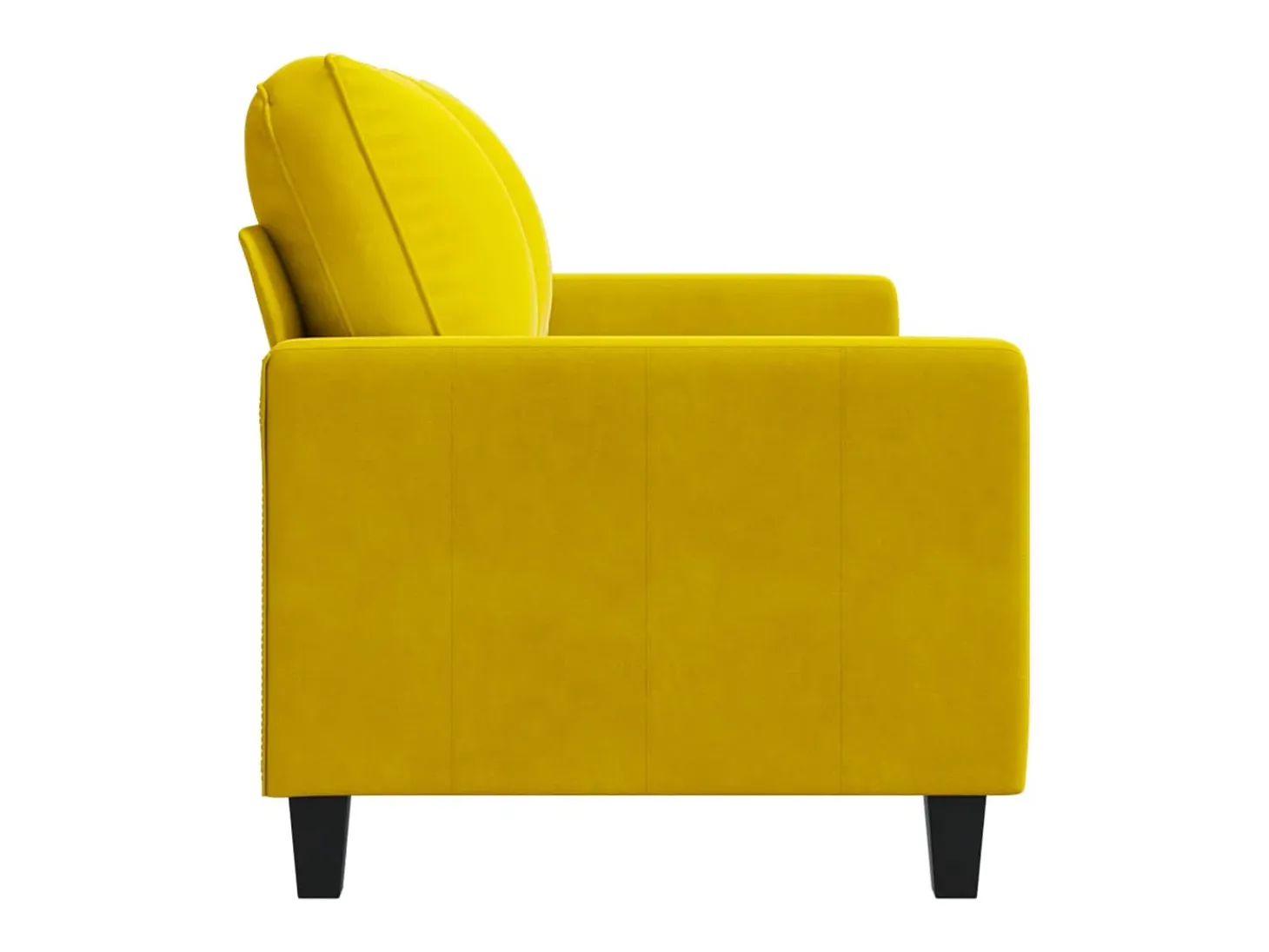 Sofá de 2 plazas terciopelo amarillo 140 cm