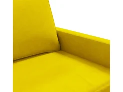 Sofá de 2 plazas terciopelo amarillo 140 cm
