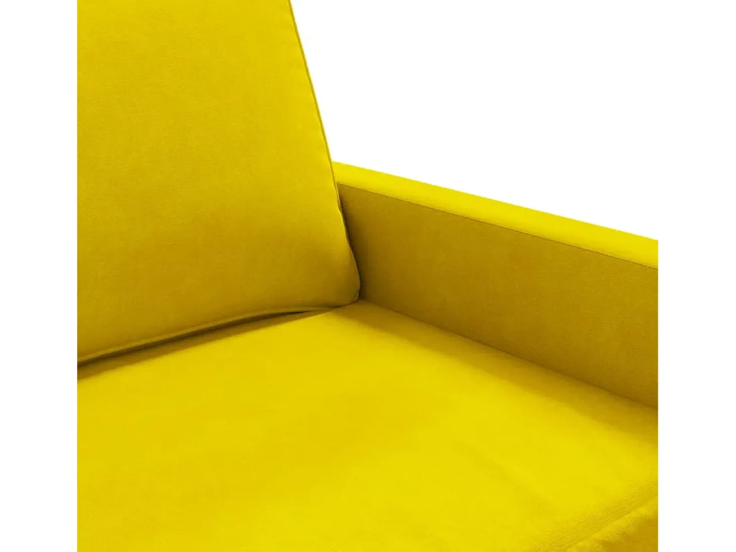 Sofá de 2 plazas terciopelo amarillo 140 cm