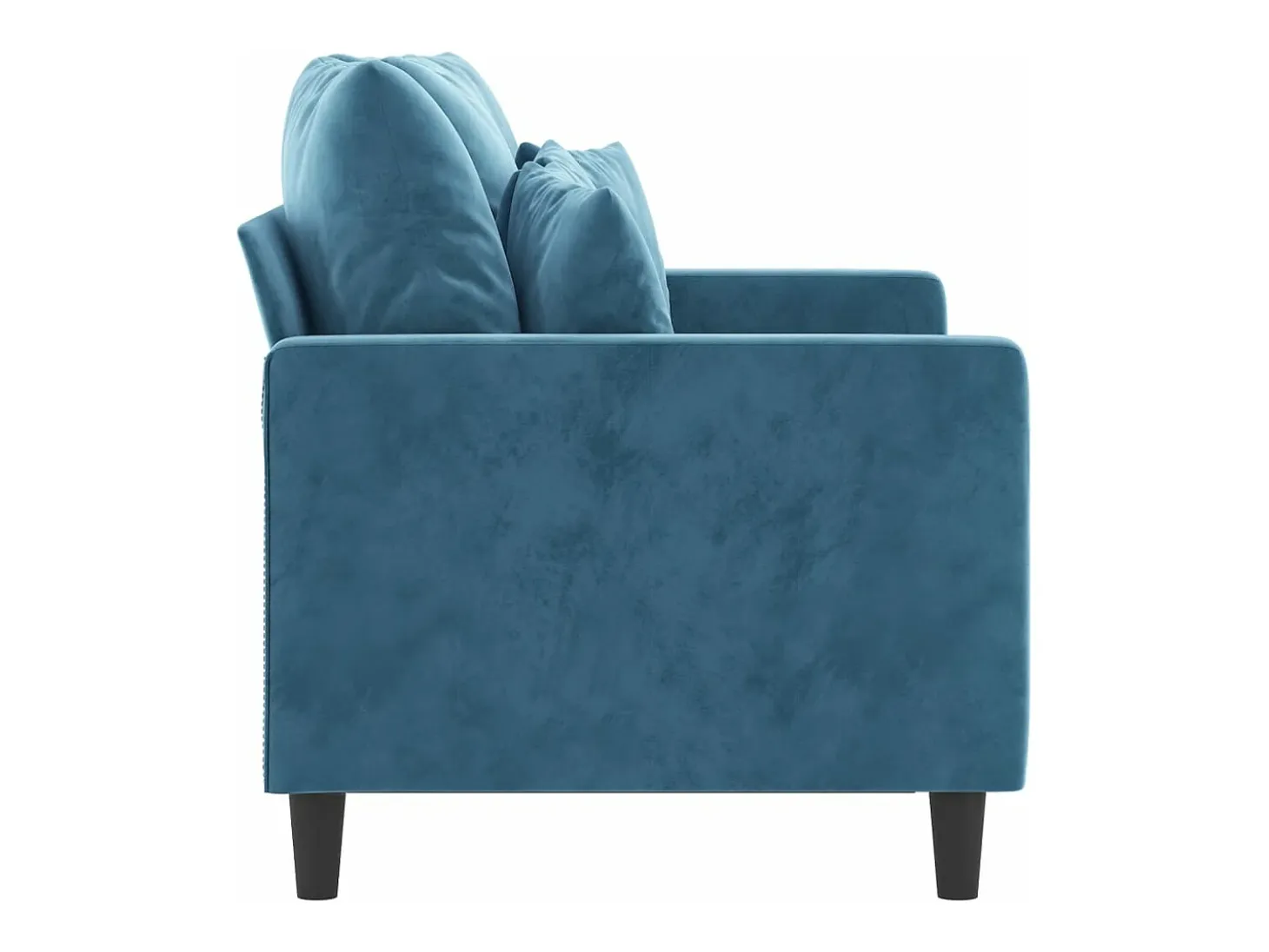 Sofá de 2 plazas terciopelo azul 120 cm