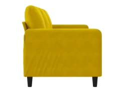 Sofá de 3 plazas terciopelo amarillo 180 cm