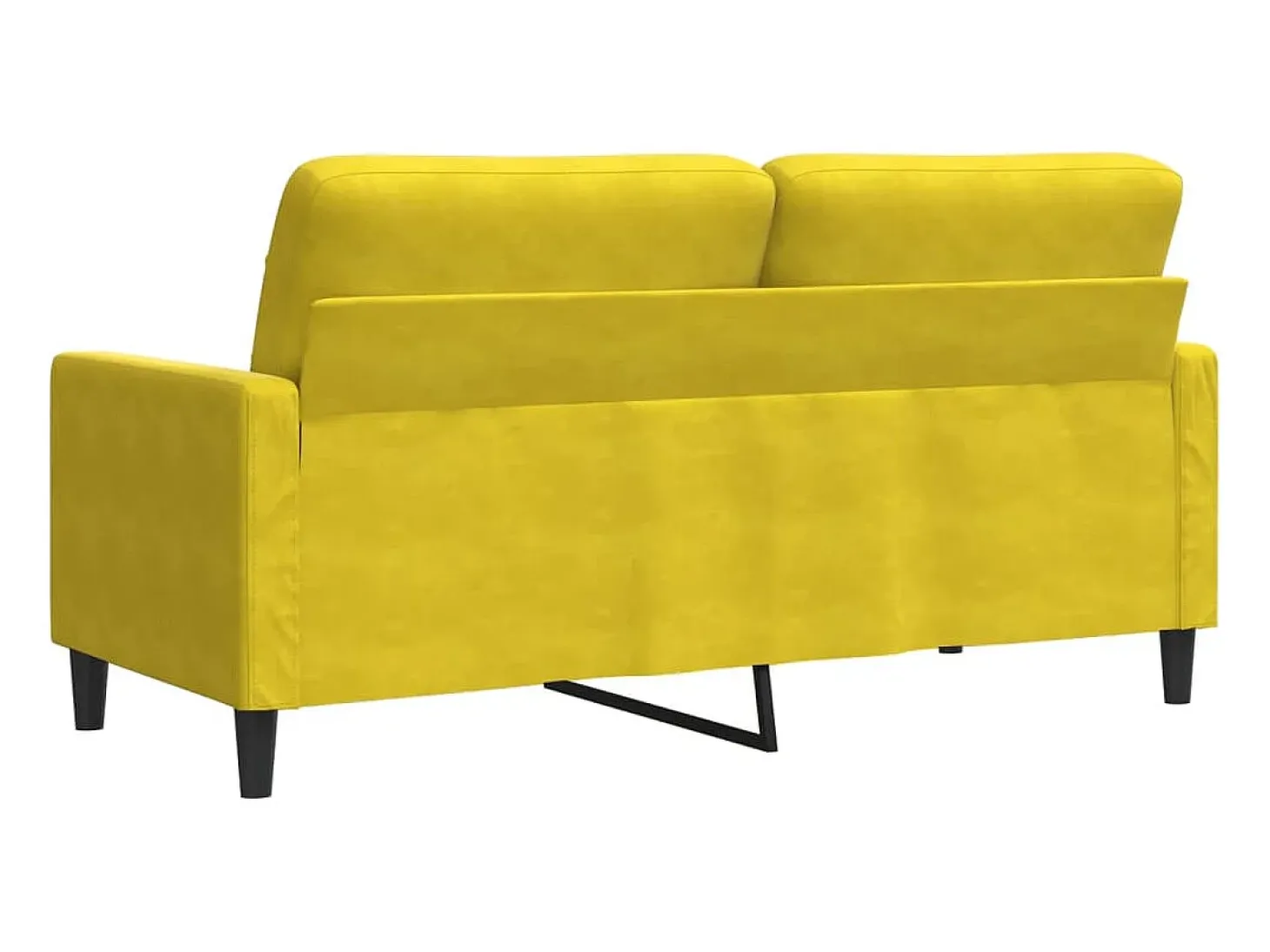 Sofá de 2 plazas terciopelo amarillo 140 cm