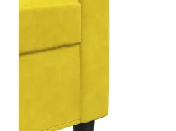 Sofá de 2 plazas terciopelo amarillo 140 cm