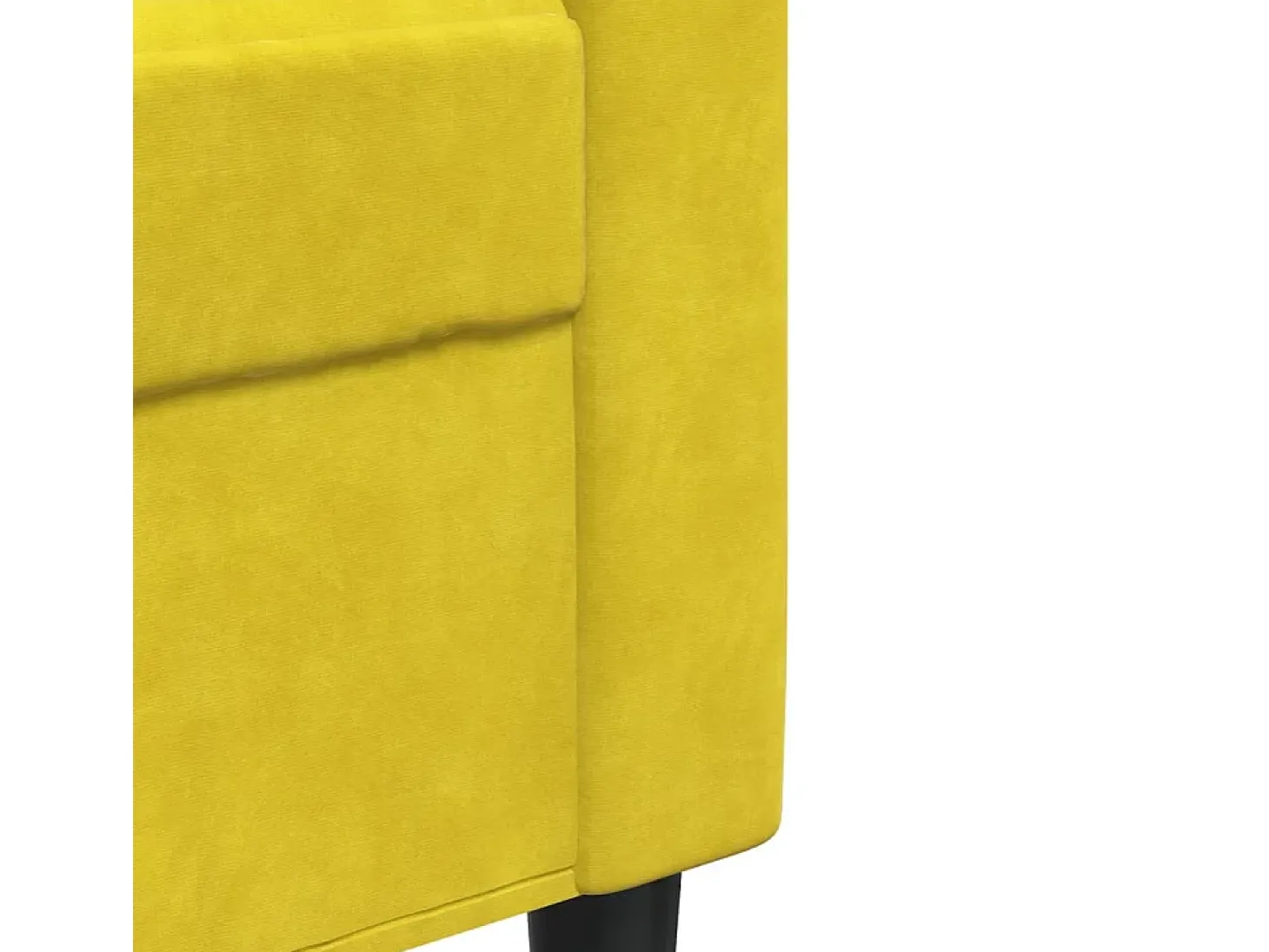 Sofá de 2 plazas terciopelo amarillo 140 cm