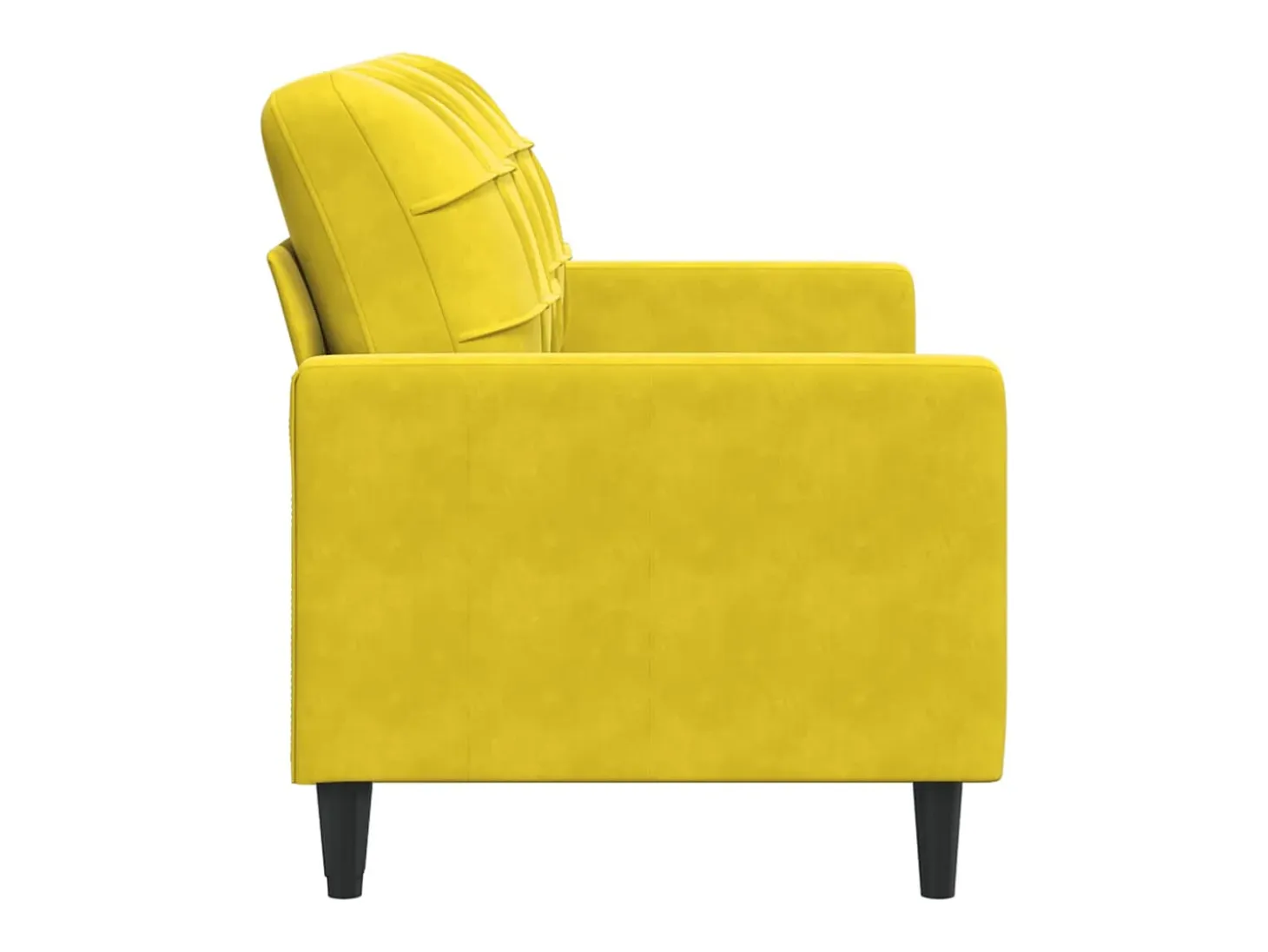 Sofá de 2 plazas terciopelo amarillo 140 cm