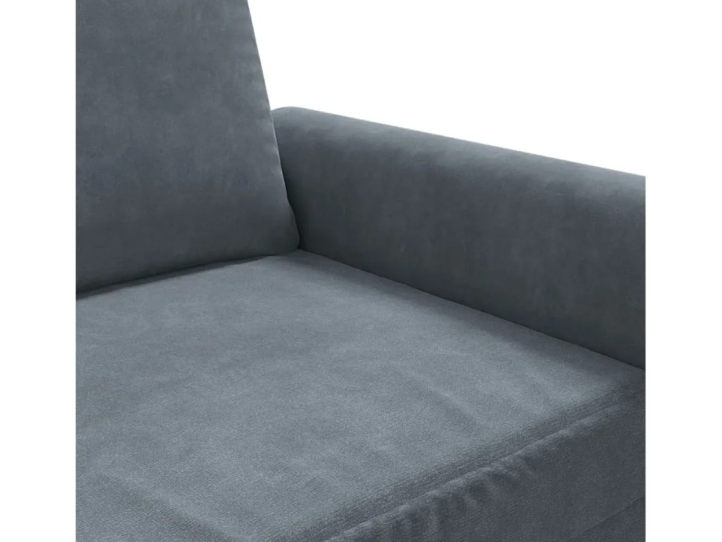 Sofá de 3 plazas terciopelo gris oscuro 180 cm