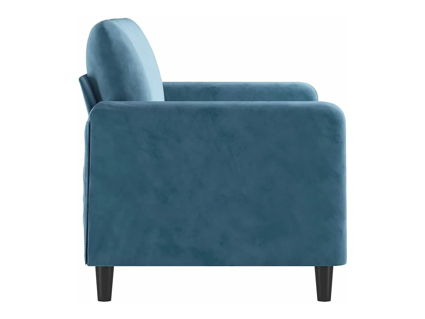 Sofá de 2 plazas terciopelo azul 120 cm