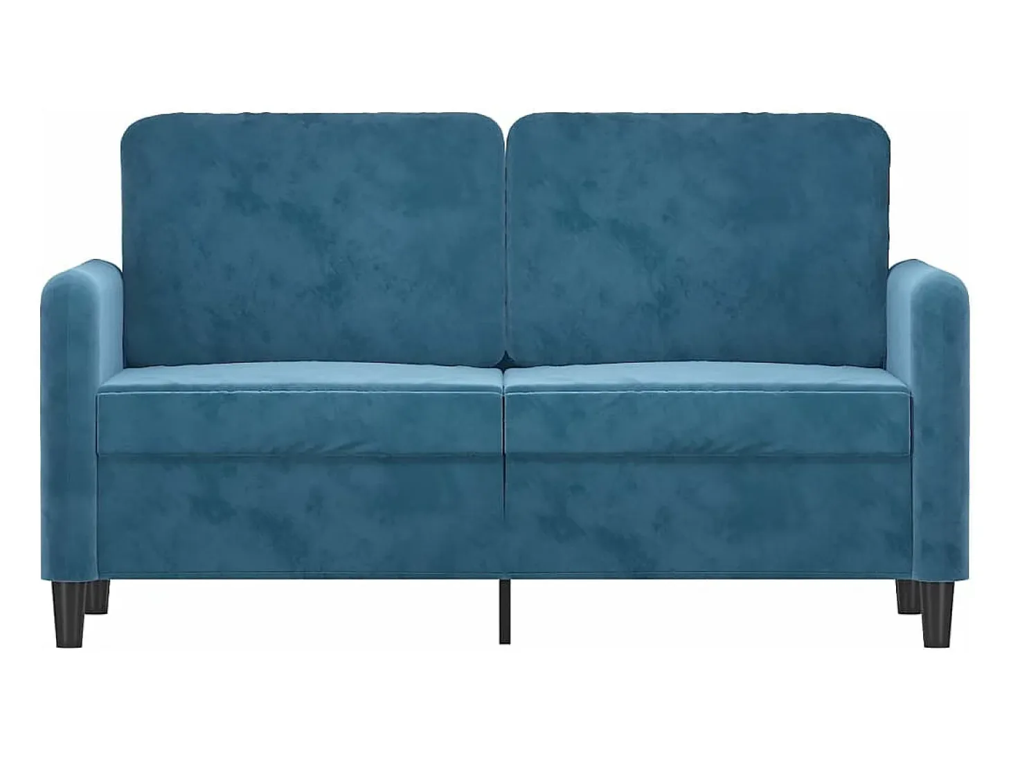 Sofá de 2 plazas terciopelo azul 120 cm