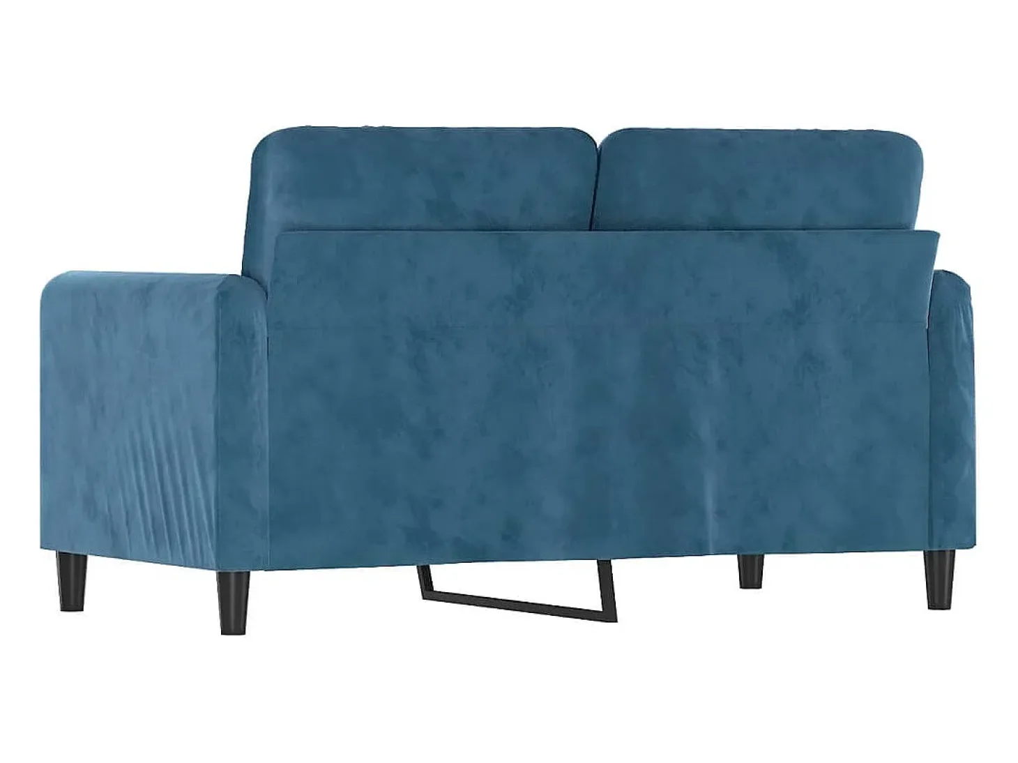 Sofá de 2 plazas terciopelo azul 120 cm
