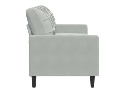 Sofá de 3 plazas terciopelo gris claro 180 cm