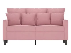Sofá de 2 plazas terciopelo rosa 120 cm ES454698