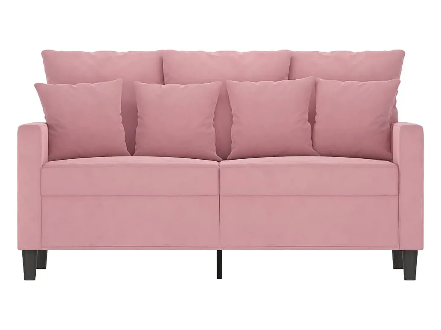 Sofá de 2 plazas terciopelo rosa 120 cm ES454698