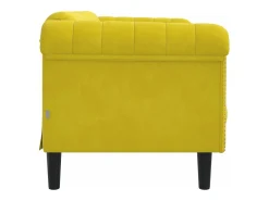 Sofá de 2 plazas terciopelo amarillo
