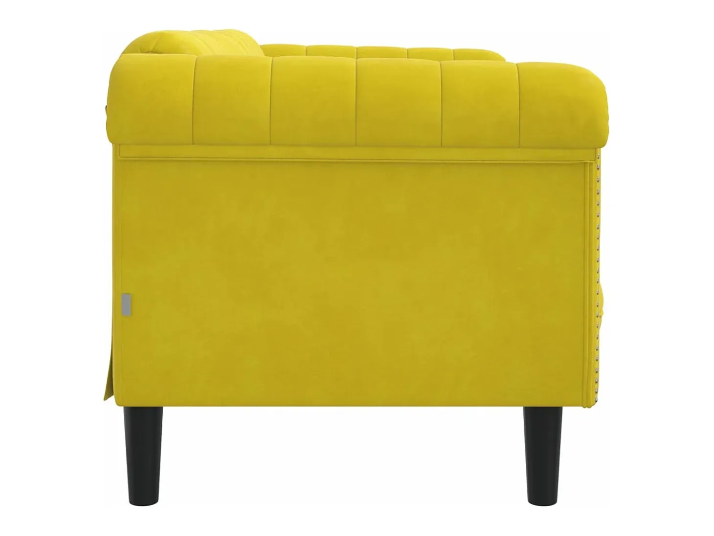 Sofá de 2 plazas terciopelo amarillo