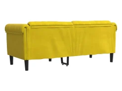 Sofá de 2 plazas terciopelo amarillo