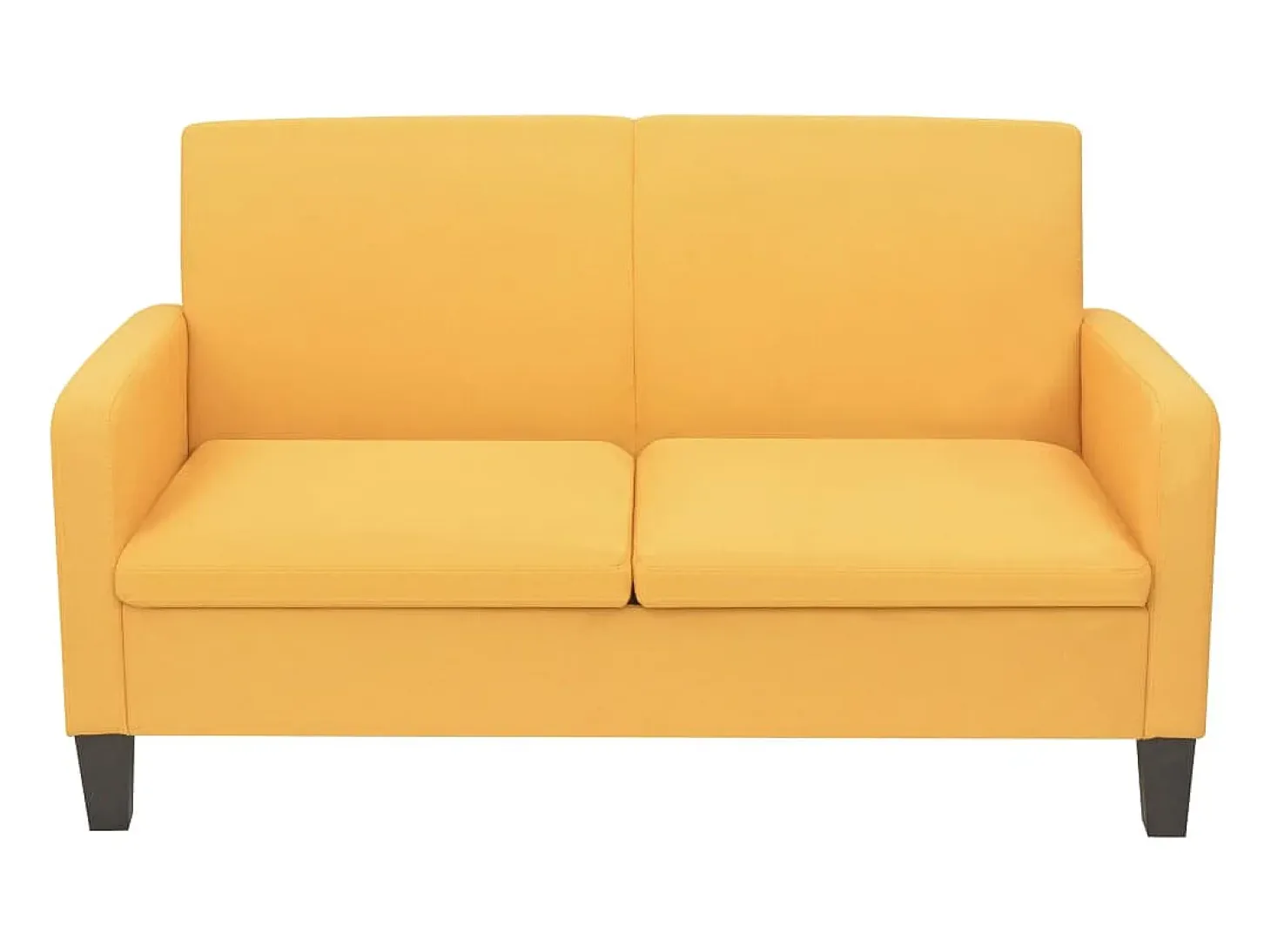 Sofá de 2 plazas 135x65x76 cm amarillo PWFG41577