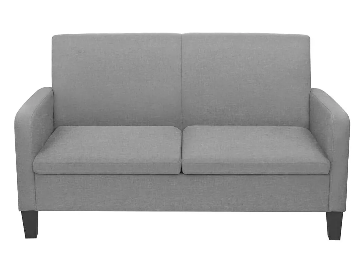 Sofá de 2 plazas 135x65x76 cm gris claro