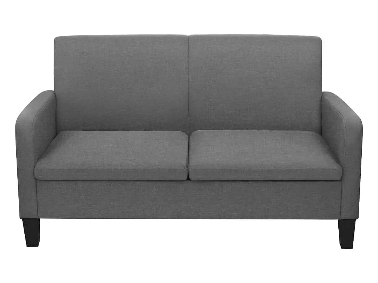 Sofá de 2 plazas 135x65x76 cm gris oscuro PWFG39820
