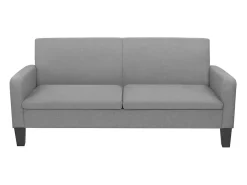 Sofá de 3 plazas 180x65x76 cm gris claro