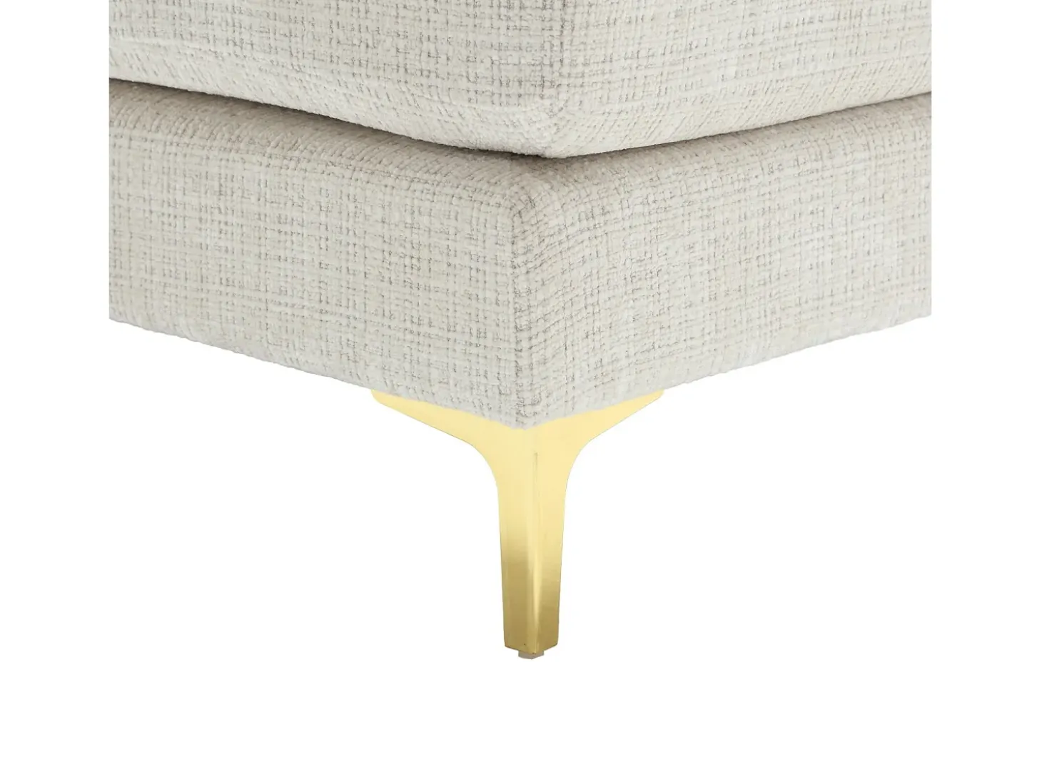 Sofá de 4 puentes, en tela de oruga, marco de madera sólida, con almohadas, 272x136x88cm, beige