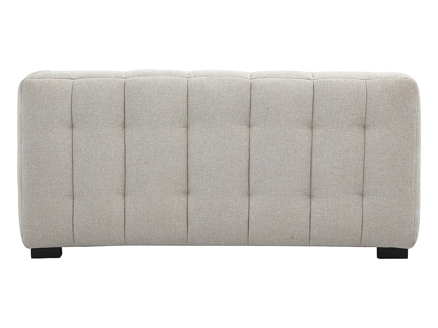 Sofá de diseño de 2 plazas en tejido efecto terciopelo texturizado beige CORTO
