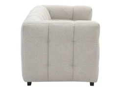 Sofá de diseño de 2 plazas en tejido efecto terciopelo texturizado beige CORTO
