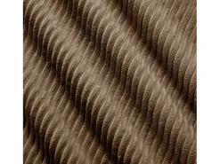 Sofá de esquina 3 plazas modular - en Pana - con 3 cojines y 2 otomanas - 298x178x70cm - Marrón