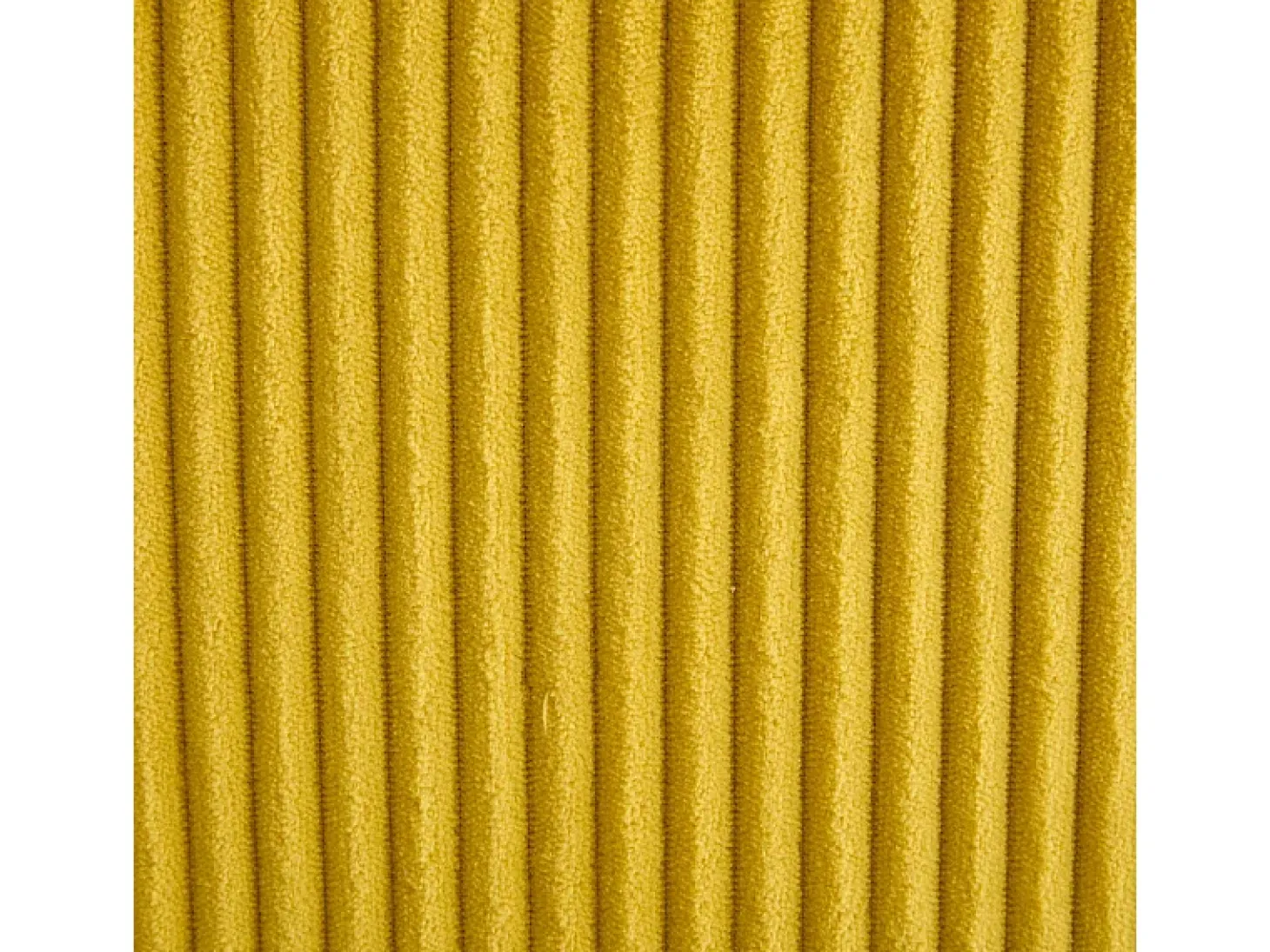 Sofá de esquina panorámico en pana - 4 plazas - con LED RGB y puerto USB+Type-C - 265x135x88cm - Amarillo