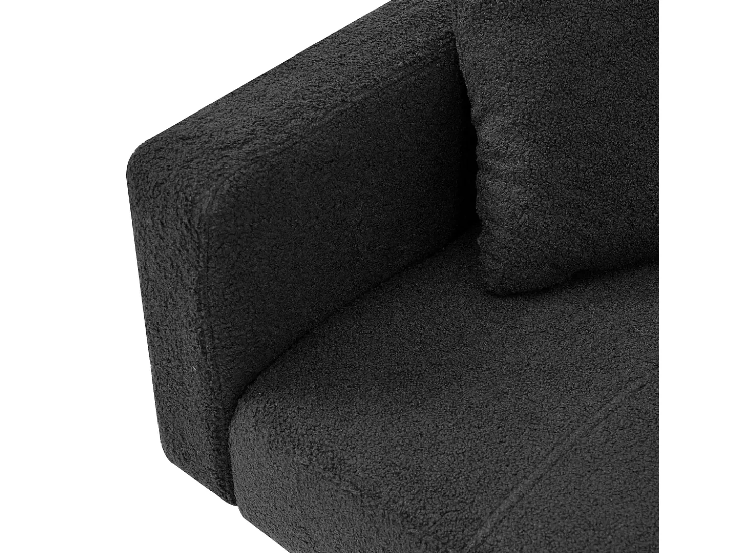 Sofá de salón, sofá de dos plazas de felpa gris oscuro con respaldo acolchado ajustable y patas doradas