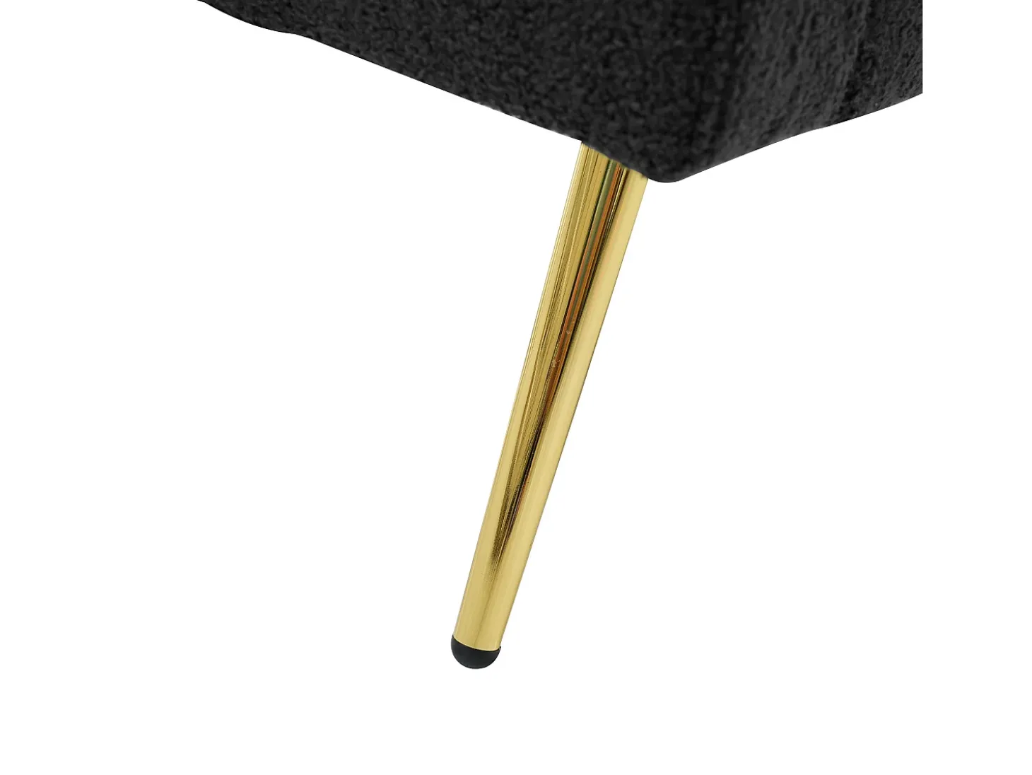 Sofá de salón, sofá de dos plazas de felpa gris oscuro con respaldo acolchado ajustable y patas doradas