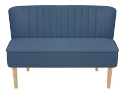Sofá de tela azul 117x55,5x77 cm