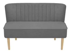 Sofá de tela gris claro 117x55,5x77 cm