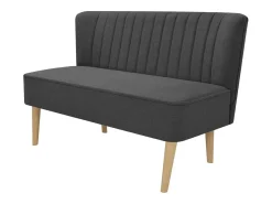 Sofá de tela gris oscuro 117x55,5x77 cm PWFG55055