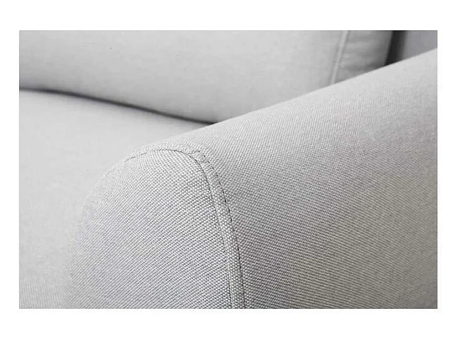 Sofá diseño 3 plazas tejido gris claro patas roble EKTOR