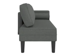 Sofá diván con cojines tela gris oscuro ES826855