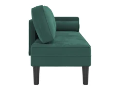 Sofá diván con cojines terciopelo verde oscuro ES679252