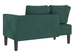 Sofá diván con cojines terciopelo verde oscuro ES679252
