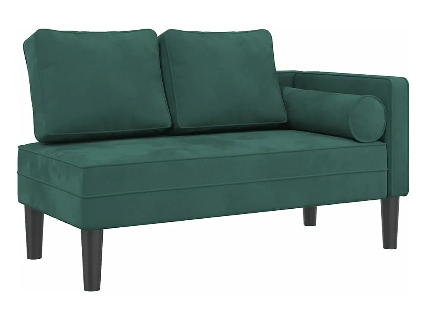 Sofá diván con cojines terciopelo verde oscuro ES679252