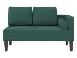 Sofá diván con cojines terciopelo verde oscuro ES679252