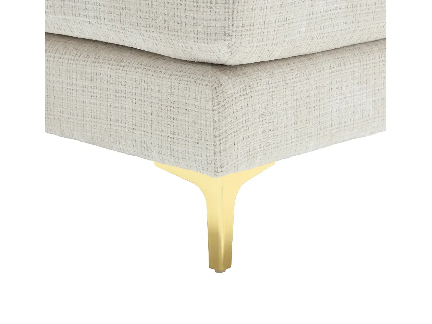Sofá esquinero beige - Sofá de 4 plazas con asientos y cojines - para salón y dormitorio