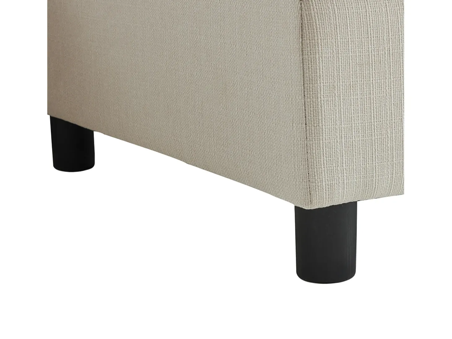 Sofá esquinero de 3 plazas con reposapiés - tejido de lino - muebles de salón - sofá moderno en beige
