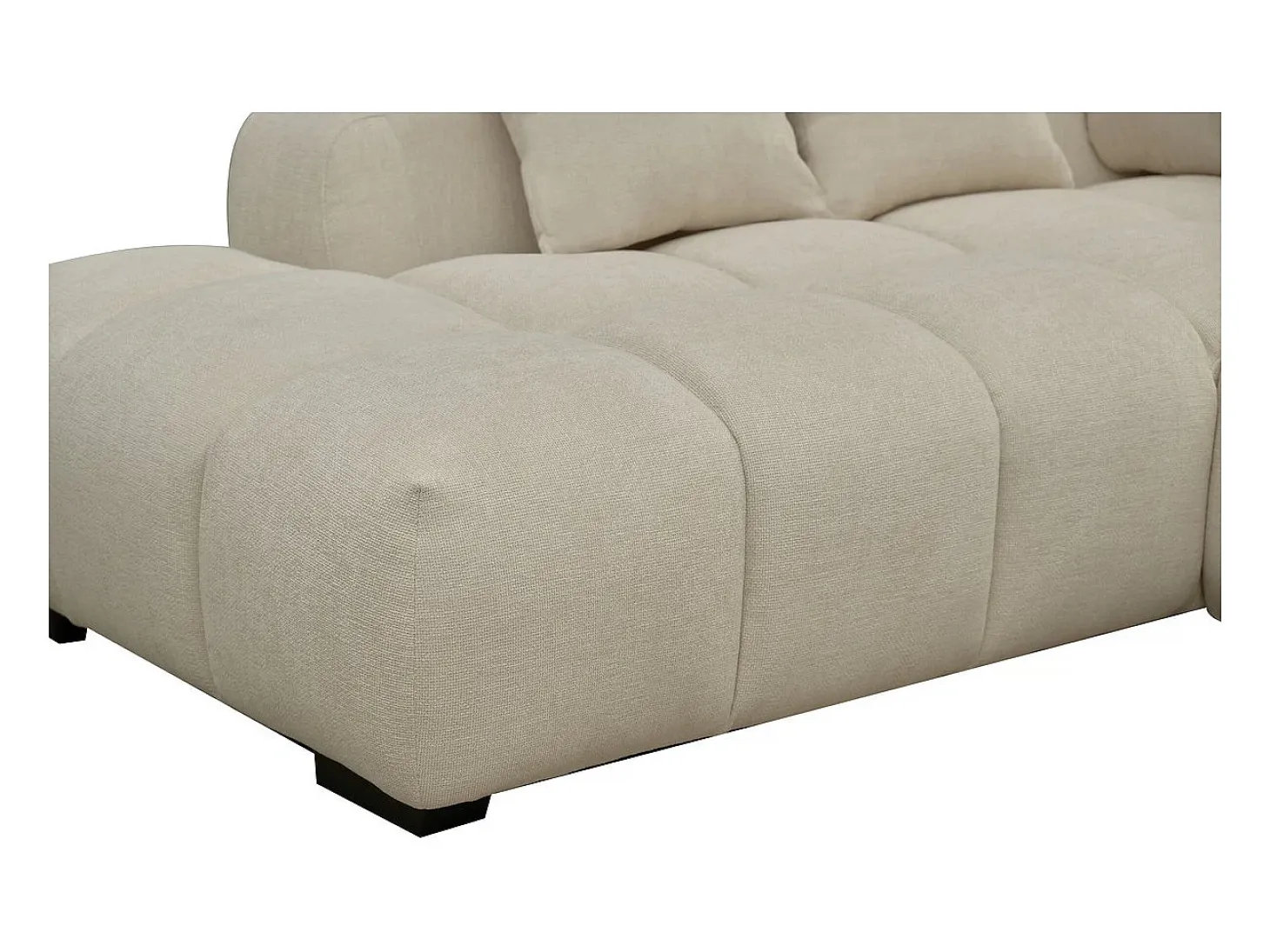 Sofá esquinero de tela "Monceau" - 3 plazas - Beige